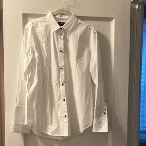 J. Crew Classic White Button-Up Blouse